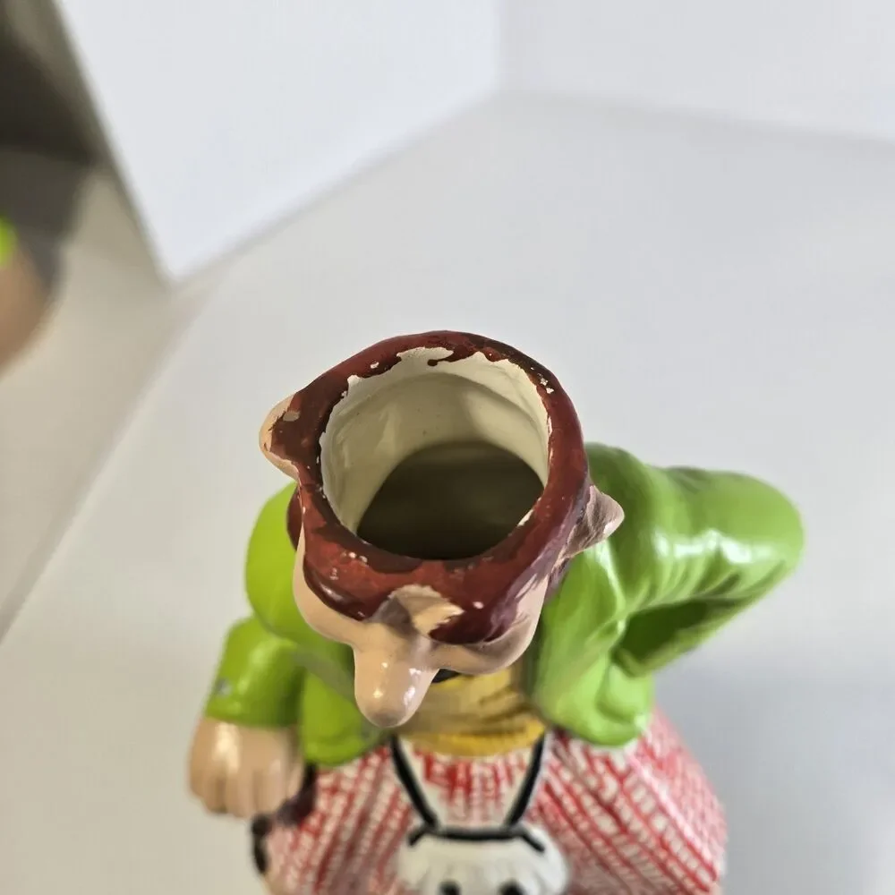 Vintage Ceramic Scottish Man on Barrel Decanter – Hand Painted Barware Figurine